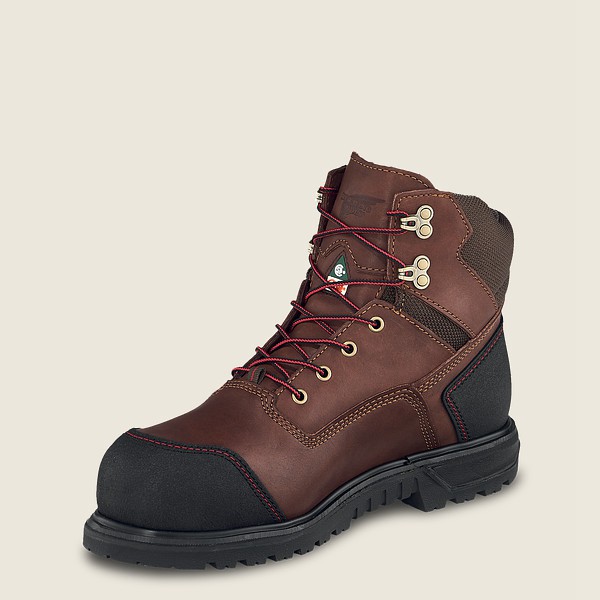 Red Wing Safety Boots Mens Brown/Black - Brnr Xp - 6-inch Waterproof Csa Toe - 8571249-MB